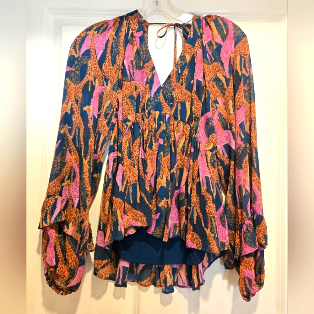 Farm Rio ANTHROPOLOGIE Blouse, Size S